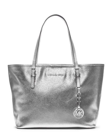 michael kors jet set chain tote silver|jet set small Michael Kors.